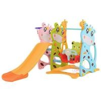 ราคา สไลเดอร์เด็ก สไลเดอร์ยีราฟตาหวาน สไลเดอร์ชิงช้า พร้อม แป้นบาสขนาดใหญ่ 3 in 1 (2123535020)