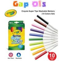 ราคา Crayola Super Tips เครื่องหมายล้างทําความสะอาดได้ 10 เครื่องหมาย Crayola (49553428007)