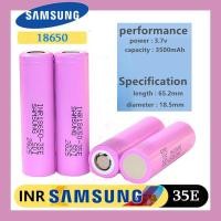 ราคา ซัมซุง ถ่านชาร์จ แบตเตอรี่ Samsung 18650 35E 3.7V - 4.2V 3500mAH หัวแบน ถ่านไฟฉาย Rechargeable lithium Li-ion Battery (57456737392)