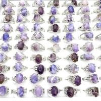 ราคา 10ชิ้น ซินซิน แหวนสตรีธรรมชาติสีม่วงทองหินแฟชั่นเครื่องประดับอุปกรณ์เสริมสีเงินสี (22173798171)