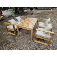 ราคา ชุดโต๊ะรับแขก นั่งชิว ขนาด 70*120*60 พร้อมเก้าอี้อาร์มแชร์ ไม้สน ไม้แท้ (29007033885)