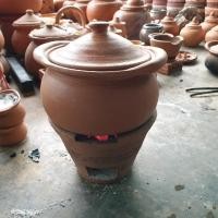 ราคา ชุดหม้อดินเผา จิ้มจุ่ม สุกี้ ชาบู ลวกจิ้ม พร้อมเตาดินเผา (หม้อ 10 นิ้ว วัดรวมหู เตา 9.5-10 นิ้ว) (26763312295)