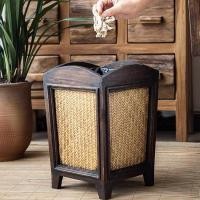 ราคา THAILUCKY ถังขยะไม้แบบไม่มีฝา กล่องไม้สาน ถังอเนกประสงค์ใส่ของ เก็บของ ที่เก็บขยะ (7935274656)