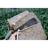 ราคา Double Corner Zip Wristlet In Signature Canvas กระเป๋า Coach 2 ซิป ไซส์ L (9715483991)