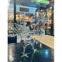 ราคา [แก้วเป่า] ไก่แก้ว ไก่ชน ไก่ฟ้า สีทองขนาด 10 นิ้ว (29713366362)