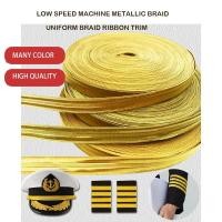 ราคา Golden Braid แถบอินทรธนูทหารริบบิ้นชุดนักบิน Braid Bullion Wire Cuff ริบบิ้นห่อลูกไม้ (24446766163)