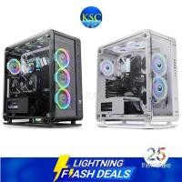 ราคา CASE THERMALTAKE CORE P6 TEMPERED GLASS SNOW / BLACK MID TOWER / CTE E600 MX (12006146831)