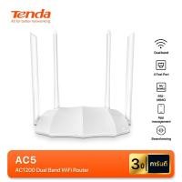 ราคา Tenda AC5 เราเตอร์ AC1200 Dual Band เร้าเตอร์ไวไฟ Smart Wireless WiFi Router Repeater 2.4G/5G (1799791803)
