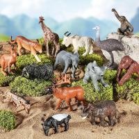 ราคา มินิสัตว์ป่าชุดของเล่นสัตว์ป่าตุ๊กตาแอฟริกันสะวันนาสิงโตเสือยีราฟช้างลิงอุรังอุตังสัตว์รุ่นของเล่นของขวัญเด็ก(12ชิ้น) (26784240489)