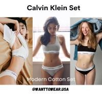ราคา [พร้อมส่งแท้] Set Calvin Klein Modern Cotton **ไม่มีฟองน้ำ** (13117726716)