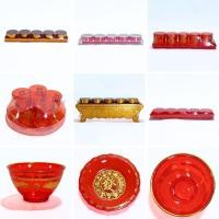 ราคา ชุด ถ้วยน้ำชา 5 ใบ พร้อมฐาน ทรงยาว ทรงกลม ถ้วยน้ำชาจีน ไหว้เจ้า พิธีจีน เสริมมงคล ถ้วย จาน (27003607760)