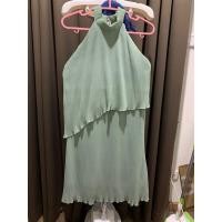 ราคา เดรสงานแต่ง คาเฟ่ สีเขียวมิ้น ผ้าพลีท แขนกุด มือสอง ส่งฟรี (16195020335)