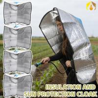 ราคา ผ้าคลุมกันแดดฤดูร้อนน้ําหนักเบา- 360° ผ้าคลุมไหล่กันแดดผ้าฝ้ายอลูมิเนียมฟอยล์-เสื้อคลุมกันแดดใส่ง่ายสําหรับกิจกรรมกลางแจ้ง งานฟาร์ม (53357358027)