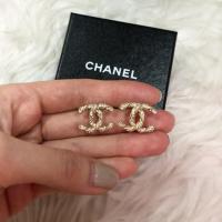 ราคา ต่างหู ชาแนลแท้ CC1.8ซม อะไหล่ทอง เพชร&แท็คครบ (3419540949)