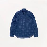 ราคา POLHAM korea print shirt , blue (22170537537)