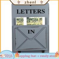 ราคา Zhenl Zhenl Yosoo กล่องจดหมายไม้ชั้นวางจดหมายติดผนังตัวเรียงลำดับที่เก็บตะขอกุญแจผู้ถือยืนห้องโถงประตูแขวนตะกร้าของตกแต่งบ้านสไตล์วินเทจ (สีแดงเข้ม) (49957383893)