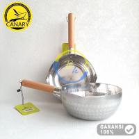 ราคา CANARY หม้อนมสแตนเลสพร้อมที่จับไม้ 18 ซม. หม้อทําอาหารก๋วยเตี๋ยว 18 ซม. (51455898209)