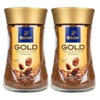 ราคา Tchibo Gold Selection Instant Coffee ทชิโบโกลด์ กาแฟสำเร็จรูป 200g. x (2ขวด) (19886524290)