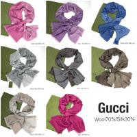 ราคา พร้อมส่งรวมผ้าพันคอ Gucci GG logo Scarf ของแท้ ขนาด45x180 cm (22953768305)