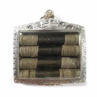 ราคา ตะกรุดหลวงพ่อพรหม วัดช่องแค มีโค๊ตระฆัง พร้อมแผ่นตะกรุดจาร มีตะกรุดม้วน 4 ดอก เลี่ยมกรอบเงิน70% (6795940075)