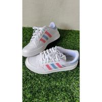 ราคา รองเท้า Adidas สีขาว ริ้วชมพูฟ้า (27357000186)
