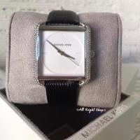 ราคา Michael kors black lake textured leather strap watch (175298454)