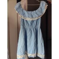 ราคา เดรสปาดไหล่ ยีนส์สีอ่อน (26216448773)