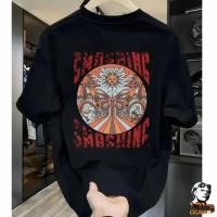 ราคา (ผ้าฝ้าย 100%) Luvoro 2026 COD เสื้อยืด ผู้ชาย เสื้อยืดคอกลม Man Woman Cotton oversize T-shirt unisex สีดำ สีขาว ลาย เ (53006079187)