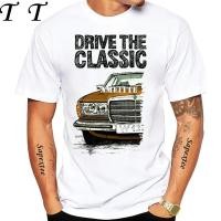ราคา เสื้อยืดแขนสั้นผู้ชายลายรถคลาสสิคเยอรมันรุ่นเก่า W123 W124 R129 สไตล์ฮิปฮอป ลำลอง สีขาว ลายรถวินเทจยุค 70 (50606232120)