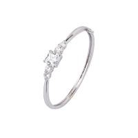 ราคา TANITTgems กำไลข้อมือทองคำขาวฝังเพชร Princess Cut (216637468)