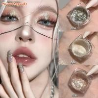 ราคา FAVORITEGOODS Eyeshadow Jars, Waterproof Sequins Glitter Gel Eye Shadow, Silver White Highlighter Shiny Silkworm Makeup Long Lasting Liquid Eyeshadow (55755605977)
