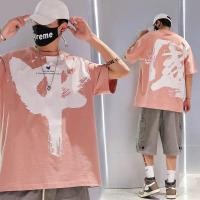 ราคา เสื้อยืดโอเวอร์ไซส์ลายอักษรจีน (3249047554)