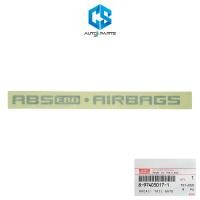 ราคา (แท้100%)สติ๊กเกอร์ ABS EBD AIRBAGS (สีเทาเข้ม) - ISUZU D-MAX ปี07-11 (ติดฝาท้ายกระบะ)(8-97405017-1) (44017910387)