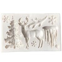 ราคา แม่พิมพ์เค้กฟองดอง/แม่พิมพ์ช็อคโกแลต กวางเรนเดียร์ฤดูหนาว แม่พิมพ์กวางคริสต์มาส เอฟดีเอ็ม32 (16392767868)