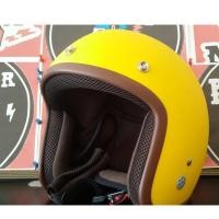 ราคา หมวกกันน็อคคลาสสิค Avex Lb Plus สีเหลือง ขอบน้ำตาล (7422942927)