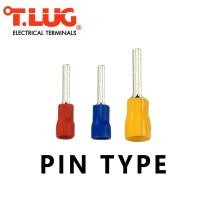 ราคา PIN1.5AF , PIN2.5AF , PIN6-AF หัวเสียบก้านไม้ขีดกลมหุ้ม สีแดง น้ำเงิน เหลือง ″T-LUG″ (100PCS/BAG) **ขายยกแพ็คๆละ100อัน** (42855407238)