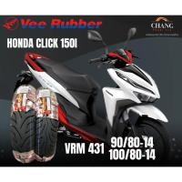 ราคา ยางรถมอเตอร์ไซค์ Vee Rubber VRM431 ขนาด 90/80-14 , 100/80-14 ปี24 TL (27056835252)