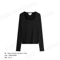 ราคา Calvin Klein Jeans เสื้อยืดแขนยาวผู้หญิง รุ่น Women's Slim Fit Long Sleeve T-Shirt Code: J224578 BEH (45550321488)