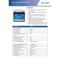 ราคา GLINK LiFePO4 Battery รุ่น LFP ( 12V 50Ah / 12V 100Ah / 24V 100Ah ) (41575479503)