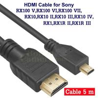 ราคา สาย HDMI ยาว 5m ต่อ Sony RX100 V,RX100 VI,RX100 VII,RX10 III,RX10 IV,RX1R II,RX1R III เข้า HDTV,Monitor cable (48151260179)