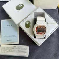 ราคา Casio G-SHOCK watch DW5600VT A BATHING APE collaboration BAPE white BABY MILO baby milo (26164134030)