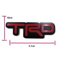 ราคา TRD Logo ดำแดง โลโก้อลูมิเนียม พร้อมกาว ขนาด 10 x 4.1cm Toyota Racing (8115323909)