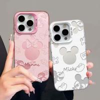 ราคา สําหรับ iPhone 16E 16 Pro Max 15 14 Plus 13 Mini 11 X XS XR SE4 คู่ Disney Mickey Minnie Mouse การ์ตูน Matte เลเซอร์ IMD Hard น่ารัก (28382691122)