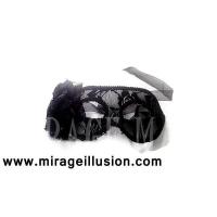 ราคา หน้ากากแฟนซีประดับลายลูกไม้ ครึ่งหน้า ดอกไม้สีดำ (517793006)