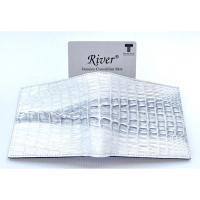 ราคา River กระเป๋าสตางค์หนังจระเข้แท้ สีขาว ส่วนหาง US (3247537676)