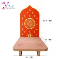 ราคา Shelf Buddha หิ้งพระ หิ้งพระแขวนติดผนัง ชั้นวางพระตั้งบนโต๊ะ ตั้งวางบนตู้ งาน Handmade ไม้ Ymo สี แดงส้มทอง ลาย ธรรมจักร (5826733269)