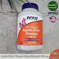 ราคา <NOW Foods> Apple Cider Vinegar Extra Strength 750 mg 180 Tablets แอปเปิ้ลไซเดอร์วีนิการ์ น้ำส้มสายชูหมักจากผลแอปเปิ้ล (20592628145)