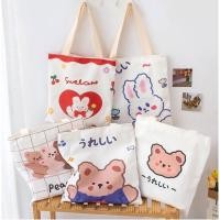 ราคา ถุงผ้า กระเป๋าผ้า ลายการ์ตูน ขนาด 36*34.5cm สกรีนลาย 2ด้าน (21056688691)