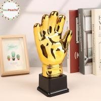 ราคา OnePeache Golden ถุงมือฟุตบอล Trophy Winner Gold Trophys ผู้รักษาประตูเกมoccerpetition ถุงมือผู้ใหญ่เด็กนักเรียนรางวัลถ้วย TH (57806934612)