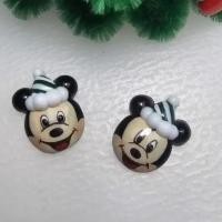 ราคา ปั้นนูน ปั้นด้วยมือทุกตัว พร้อมติดเล็บ ลายมิกกี้คริสต์มาส (48502873517)